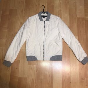 French Connection White Bomber Jacket.